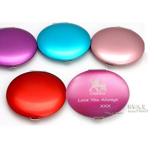 Pocket Laser Engraved Compact Mirror STANDARD Makeup Mirror Wedding Gift #18068C