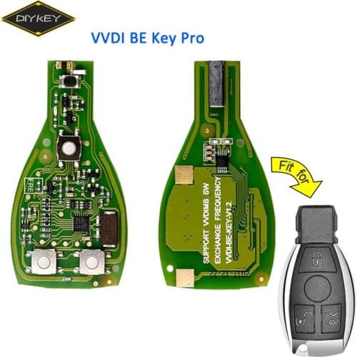 DIYKEY Xhorse VVDI BE Key Pro for Benz V1.5 PCB Remote Key Chip Improved Version Smart Key Shell Can Exchange MB BGA Token