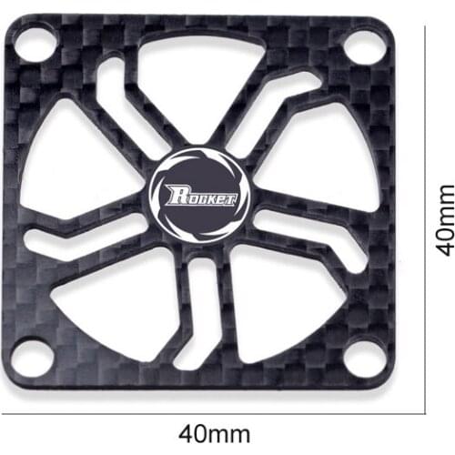 Rocket 40x40mm Graphite Fan Cover & M3 * 14mm Screw for RC Motor Electric Regulating Fan Protection Cover
