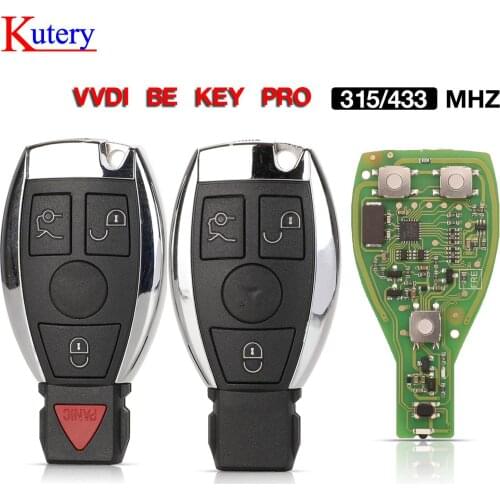 Kutery Xhorse VVDI BE Key Pro Improved Version 315MHZ/433MHZ Get 1 Free Token MB Tool for Mercedes BENZ E S NEC Fob Replacement