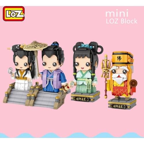 LOZ MINI Blocks/loques Chinese culture Tradition Architecture jingju/baishe modular View gifts with collection/learning value