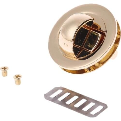 THINKTHENDO Metal Clasp Turn Lock Twist Locks Hardware For DIY Handbag Shoulder Bag Purse