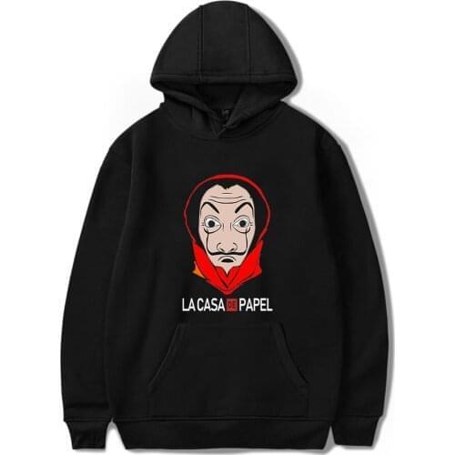 Classic La Casa De Papel Men/Womens Hoodie Sweatshirts TV Show Money Heist Novelty Paper House Hoodies Creative Oversized Tops