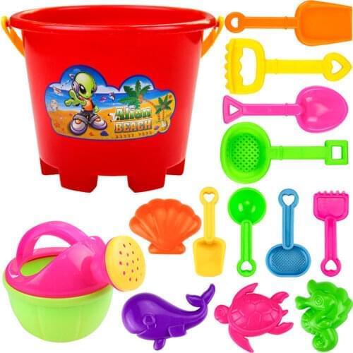 14pcs Beach Toys Set Sand Playing Toys For Kids Fun Water Beach Seaside Tools Child Sandglass Shovel Tool Gifts Детские Игрушки