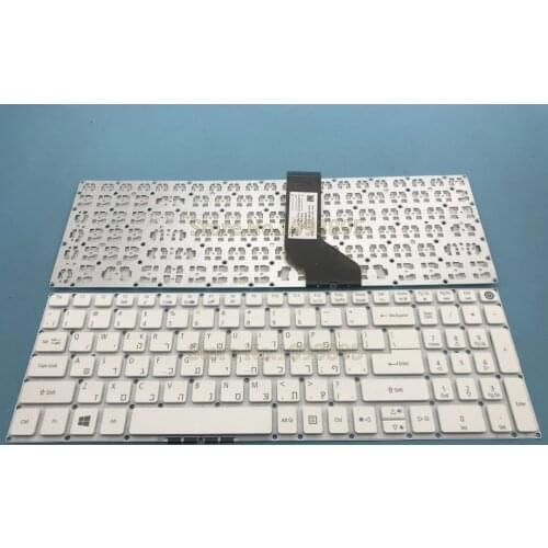 NEW Hebrew Keyboard For Acer Aspire E5-576 E5-576G E5-576T Laptop Hebrew Keyboard White