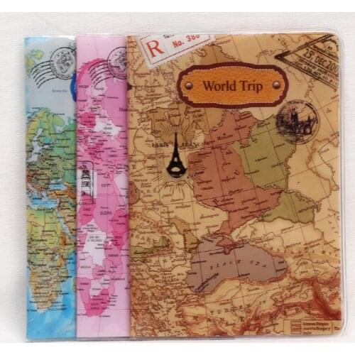 Women Men Passport Cover Fashion PVC Unisex Waterproof Busines Passport Documents Holder Wallet Purse Bag