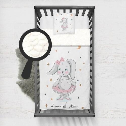 Kids Minky Blanket Super Soft and Warm Baby Blankets Children for Couch and Bed White Ballerina Rabbit Dance Model 242