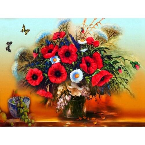 Old Street Home Painting Flowers By Numbers