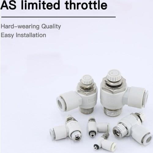 1pcs Pneumatic component SMC type AS3201F / AS4201F / 02/03 / 04-06 / 8/10/12 speed control valve throttle valve air pipe joint