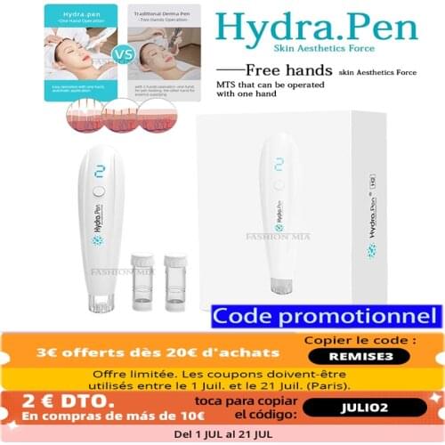 Hydra Pen H2 Professional Microneedling Electric Automatic Derma Stamp Pen Tool - Home Kit For Personal Use With 12 Cartridges