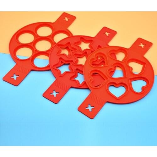 Seven-hole round silicone omelette maker Creative star love omelette mold Pancake mold