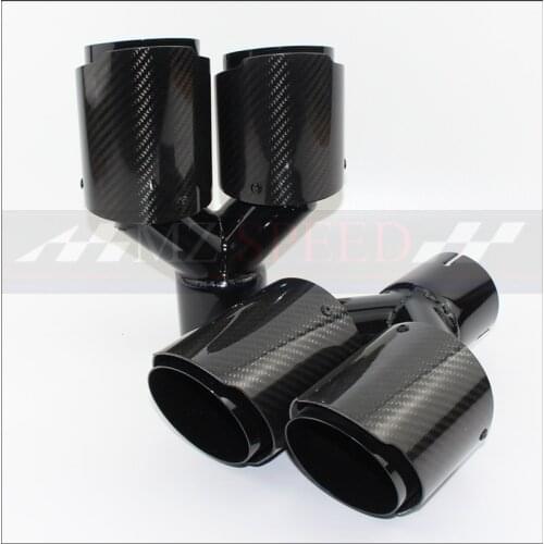 High quality exhaust pipe scorpion carbon fiber tail throat modification Y type large-bore dual mass muffler