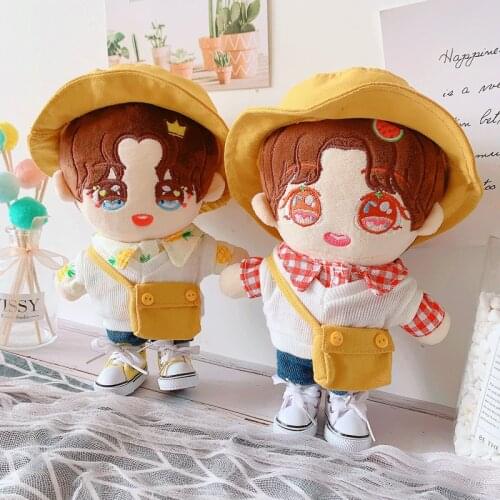20cm movie star idol vest shirt Satchel Plush Doll Suit Body-Shape Doll Accessories Birthday Present Replaceable Clothes Toys