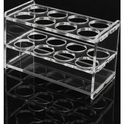 1pcs New 8Holes Plastic Test Tube Rack Testing Tubes Holder Storage Stand Test Tube Stand Shelf Lab School SupplY5.5x7.5x7.5cm
