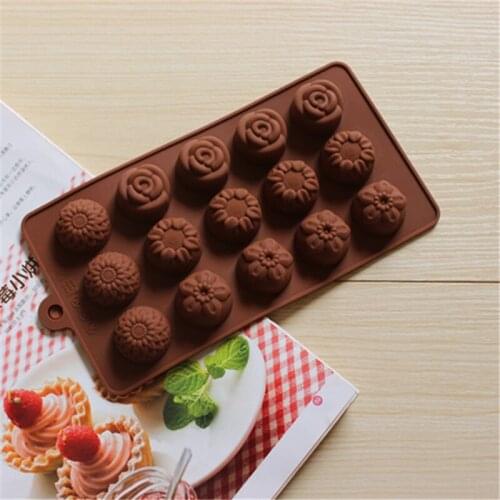 1PC DIY Flower Mould Cake Decoration Floral Silicone Cake Mold Baking Tools Jelly Chocolate Muffin Baking Bakeware Tools