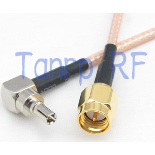 15CM Pigtail coaxial jumper cable RG316 extension cord 6inch CRC9 male right angle to SMA male plug RF adapter connector