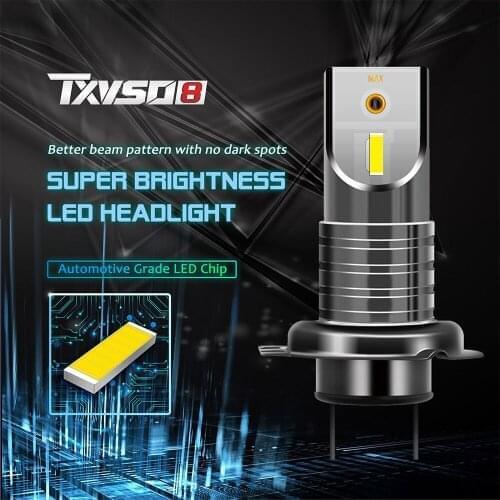 2 pcs Mini H7 Led Headlight 6000K Car Lights Bulbs 26000LM High Brightness Auto Lamps 12V COB Chip lampada