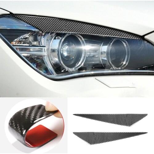 2pcs Car Headlight Front Cover Epoxy Car Light Eyebrow Protective Shell For Bwm E84 Automobile Exterior Decorative Accessories