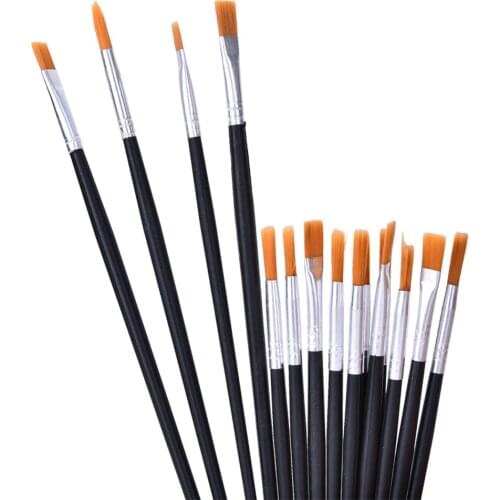 6-12 pcs Painting Brush Set Nylon Hair Watercolor Gouache Acrylic Oil Painting Brushes Drawing Art Supply