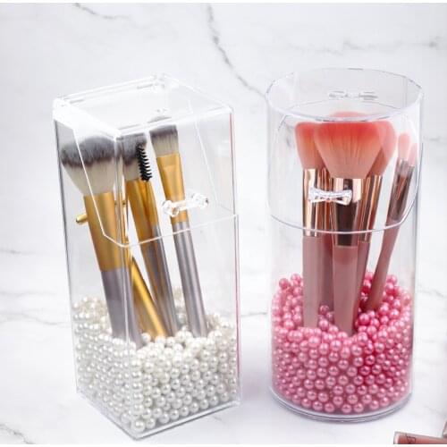 Acrylic Cosmetic Brush Make-up Brush Storage Box Makeup Cosmetic Holder Pen Holder Rack Nail Polish Organizer Make Up Tools
