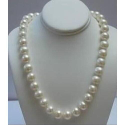 Free shipping Beautiful! Natural 8-9MM White Akoya Pearl Necklace