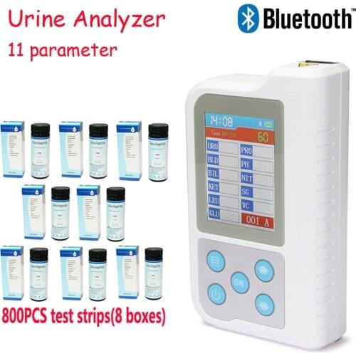 BC401BT Portable Urine Analyzer USB Bluetooth Urinalysis Meter Digital Urine Analyzer Tester 800PCS Test Strip App