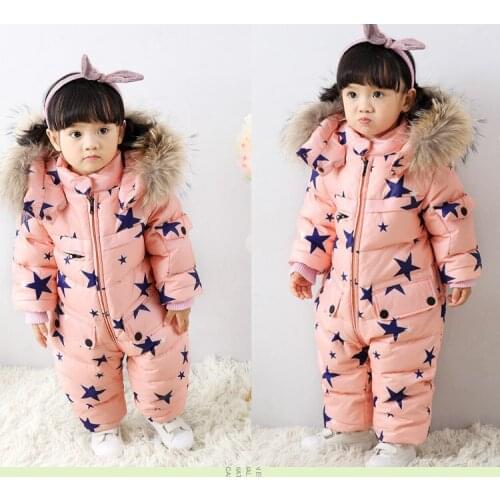 Baby conjoined down jacket in winter