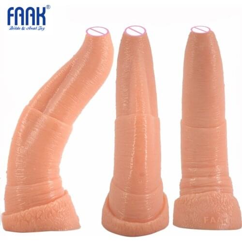 FAAK Elephant simulation skin dildo Penis With Suction Cup Medical PVC Material Large Butt Plug,Gay Anal Sex Toys