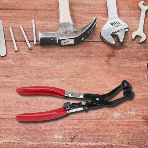 Flexible Wire Long Reach Hose Clamp Pliers Automotive Hose Clamp 45 Degree Bent Handle Water Pipe Tube Bundle Clip