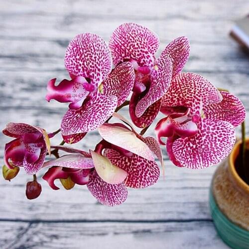 3D Printing Artificial Orchid Flowers fake Moth flor Butterfly Orchid for Home Wedding DIY Decoration manualidades flores