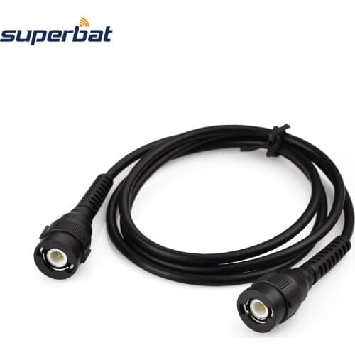 Superbat Dual-ended Assembly Type Insulated BNC to BNC Test Probe Signal Cable Lead 100cm 50ohm Black for Oscilloscope Meter DMM