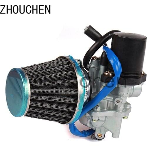 Motorcycle Carburetor with Air Filter fits For 2-stroke Jog 50cc 90cc 100cc Scooters