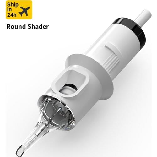 50pcs Tattoo Needles Revolution Cartridge Round Shader for Tatto Gun Pen Machine #10 (0.30mm needle) #12 (0.35mm needle)