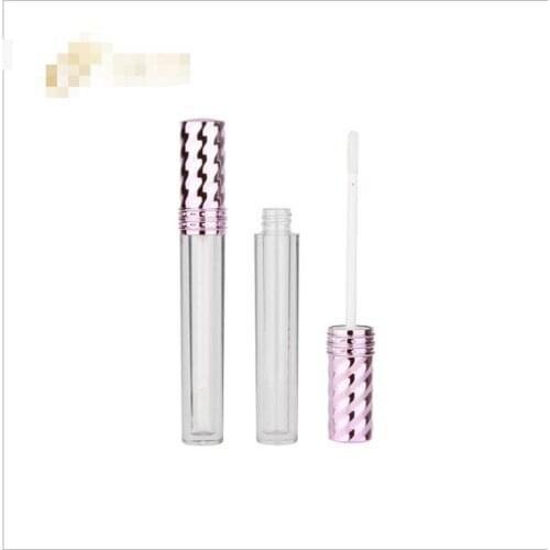 Rose gold lip gloss container Round Lip Gloss Tube High Grade Clear Plastic Lip Gloss Containers Filling Bottle Cosmetic