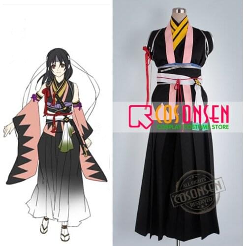 COSPLAYONSEN Hakuouki Chizuru Yukimura Battle Cosplay Costume 6 PCS Set Custom Made