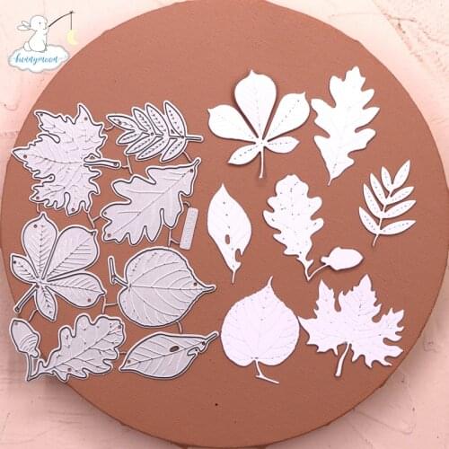 Bunnymoon 2020 New Arrival Leaves Stencil Metal Cutting Dies For Scrapbooking Practice Hands-on DIY Album Card Craft Decoration