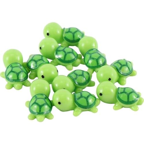 10 Pcs Mini Turtle Miniature Figurines Dollhouse Bonsai Garden Micro Landscape Decor Fairy Garden Miniatures Home Ornaments