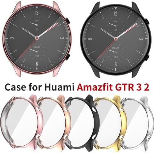 Soft TPU High Quality Case for Smart Watch Huami Amazfit GTR 2/2e Cover Full Protective Flexible Bumper Thin Shockproof Shell