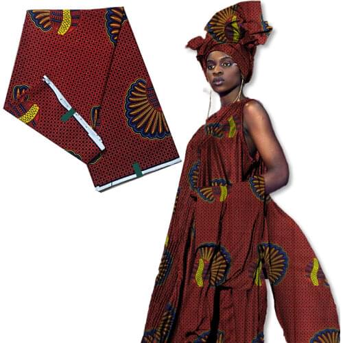 2021 Hot Sale 100% Cotton Veritable African Wax Print Fabric Real Wax African Ankara Fabric 6 yards Ghana Loincloth 03