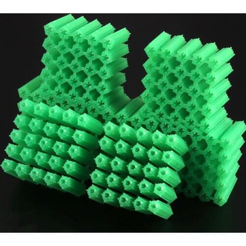 500 Pcs High Quality Plastic Expansion Pipe M6 M8 Green Masonry Screw Fixing Wall Anchor Plugs self tapping screw expansion tube