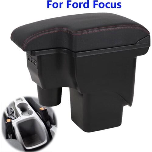 For Ford Focus 2 Armrest Box mk2 Car Accessories Interior Retrofit Parts For Ford Focus 2 Armrest Center Storage USB Interior