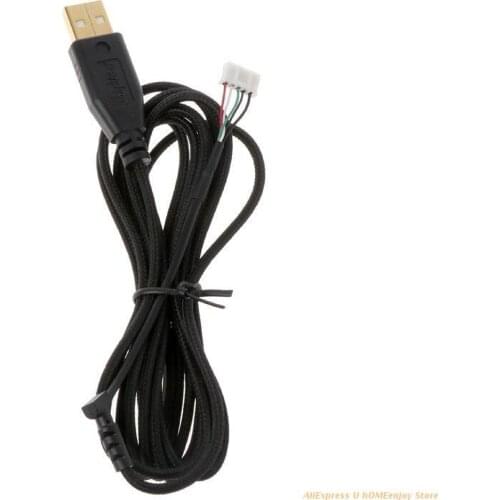 Gold Plated Durable Nylon Braided Line USB Mouse Cable Replacement Wire for razer Naga 2014 Mouse Dropship