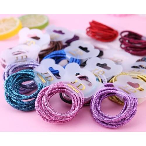10pcs/lot Cute Girl Ponytail Hair Holder Hair Accessories Thin Elastic Rubber Band For Kids Colorful Hair Ties