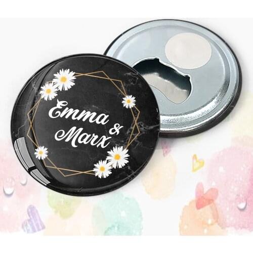 Save The Date Metal The Opener Magnet wedding, henna, christening 25 pcs