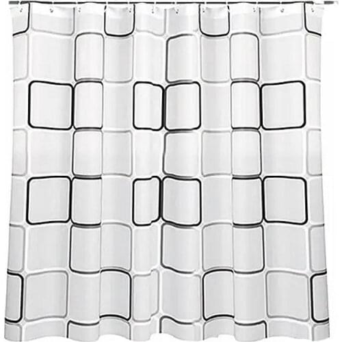 Modern Shower Curtain Hook Mildew Proof CurtainsTranslucent Home Used Waterproof Mildew Curtain For Bathroom Shower