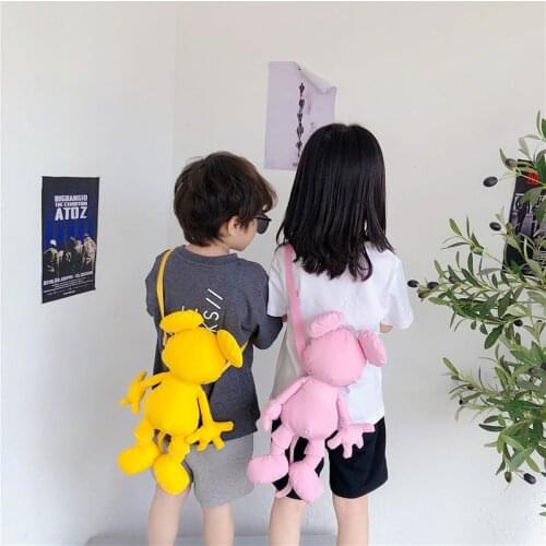 Cute Bear Shoulder Bag Polyester Material Kids Shoulder Bags Toddler Backpack Babys Toy Bag Girls Stylish Phone Bag Coin Purse
