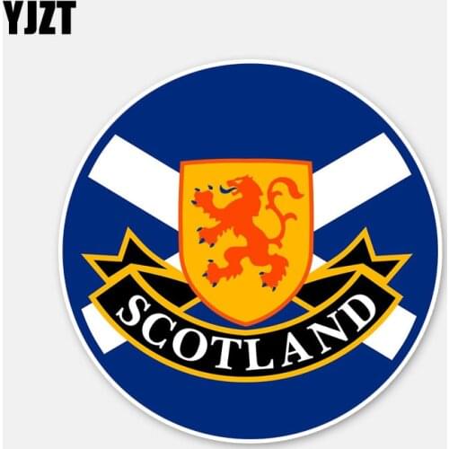 YJZT 11CM*11CM Motorcycle Body Car Sticker SCOTLAND Flag Round Window Decal 6-2952