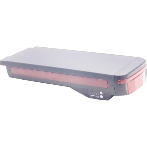 Rear rack battery pack 36V 10.4Ah 12Ah 14Ah 250W 500W electric bike batteries with 42V 2A charger