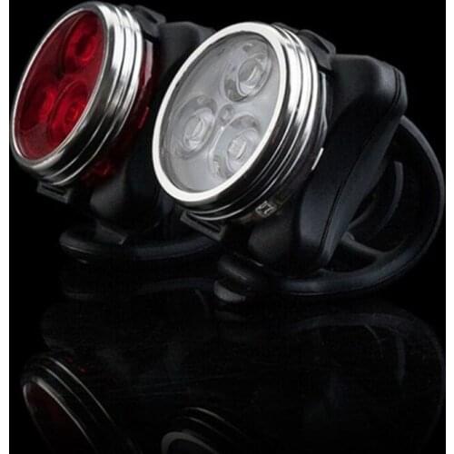 Bicycle warning tail light and headlight with USB port