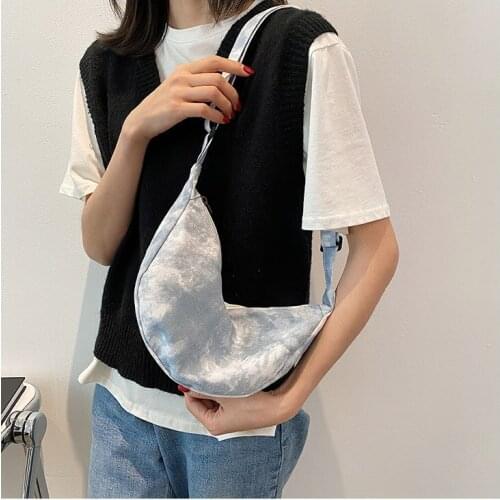 Waist bag female Korean canvas bag new trend personality street hip-hop shoulder messenger tide bag cotton chest bag money bag